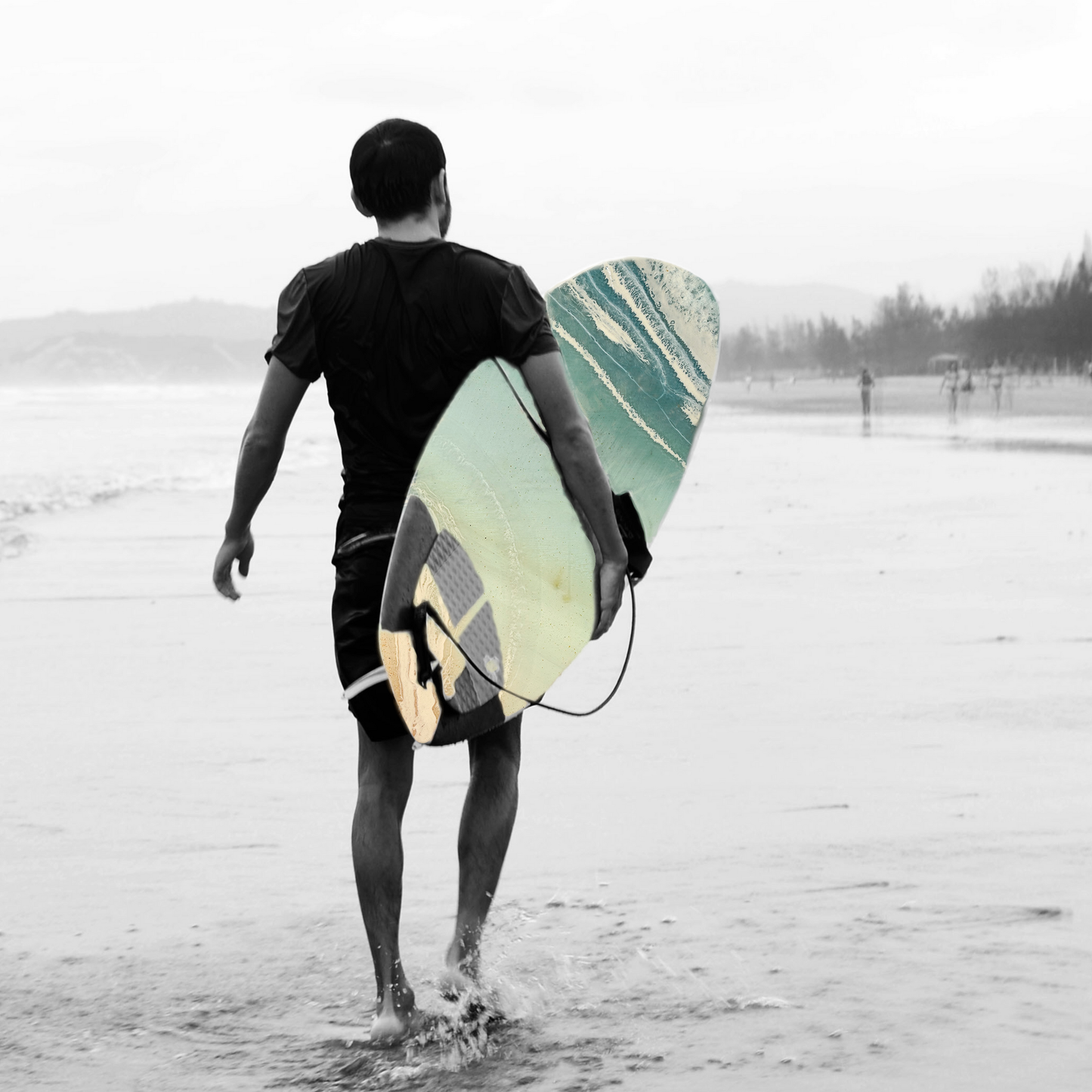 Shallows Surfboard - brianahartleyart