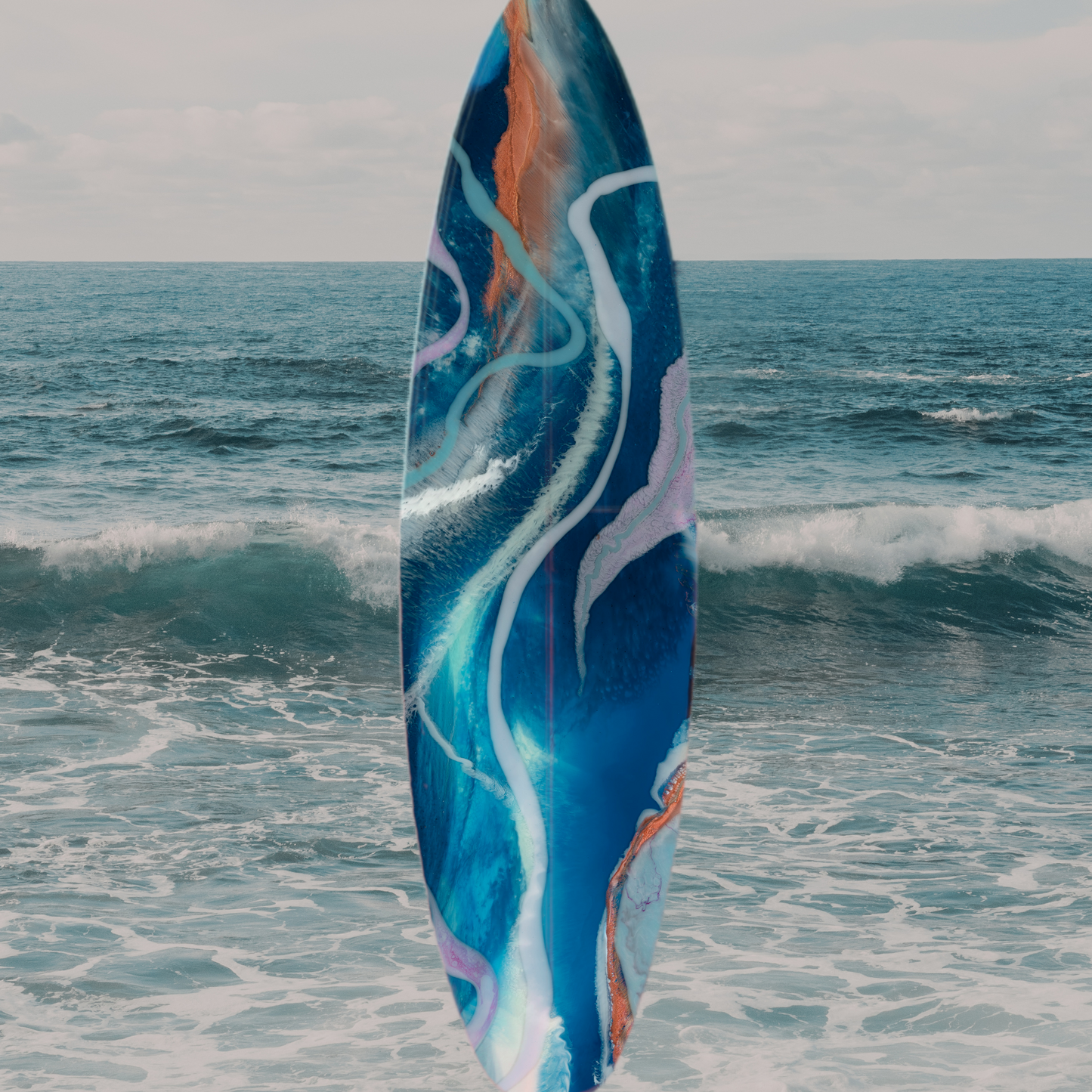 Coral Dreaming Surfboard - brianahartleyart